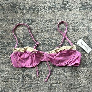 PacSun Pink Floral Bikini Top